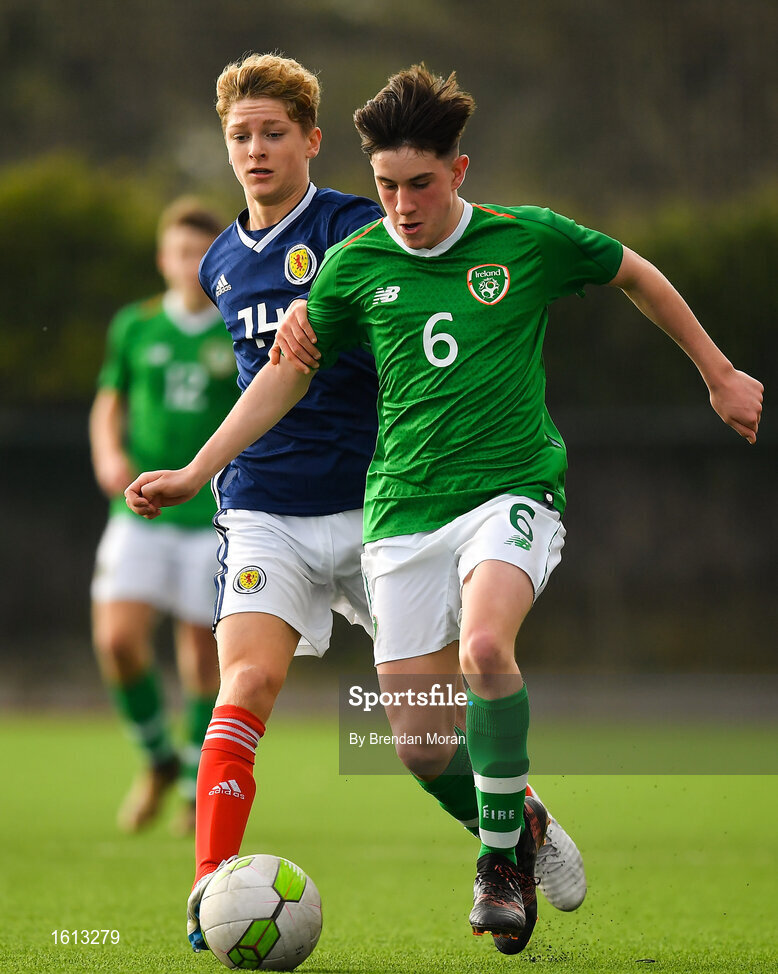 16 November 2018; Colin Conroy of Republic of Ireland during the U16 Victory Shield match between Republic of Ireland and Scotland at Mounthawk Park in Tralee, Kerry. Photo by Brendan Moran/Sportsfile