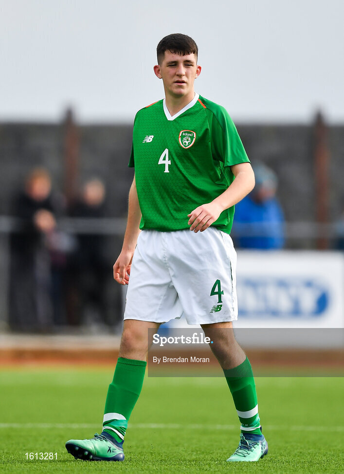 16 November 2018; Oisin Hand of Republic of Ireland during the U16 Victory Shield match between Republic of Ireland and Scotland at Mounthawk Park in Tralee, Kerry. Photo by Brendan Moran/Sportsfile
