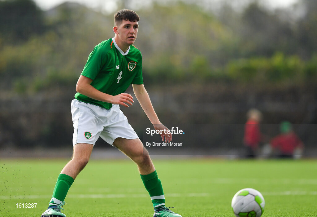 16 November 2018; Oisin Hand of Republic of Ireland during the U16 Victory Shield match between Republic of Ireland and Scotland at Mounthawk Park in Tralee, Kerry. Photo by Brendan Moran/Sportsfile