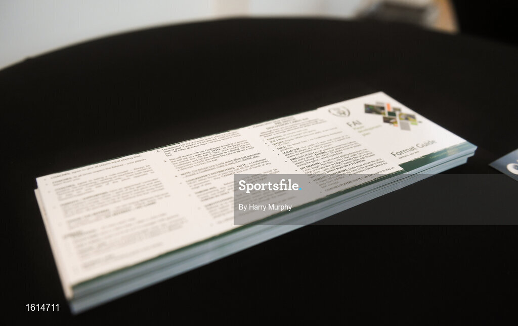 24 November 2018; A general view of leaflets during the 2018 FAI Coach Education Conference at IT Carlow, in Carlow. Photo by Harry Murphy/Sportsfile