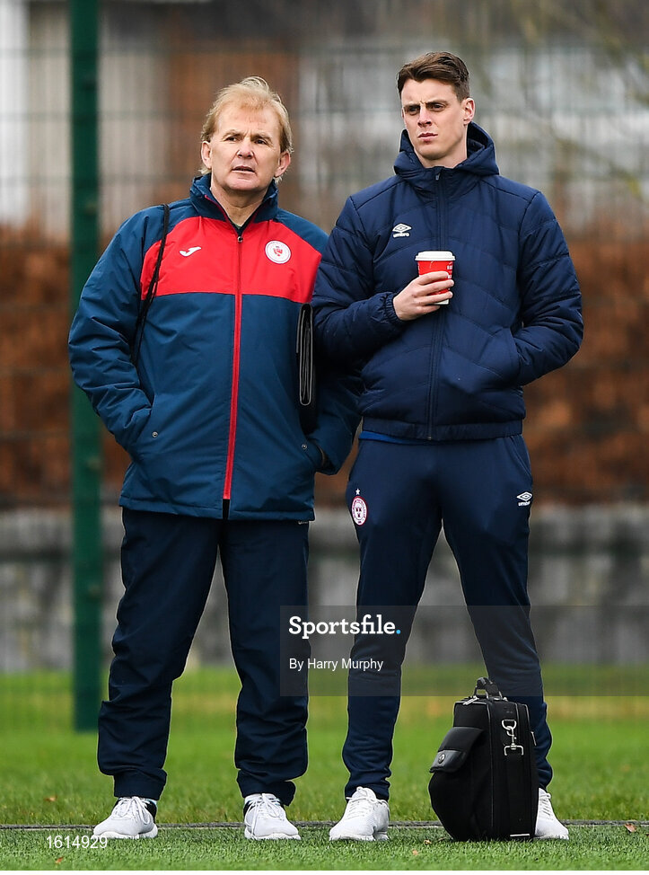 24 November 2018; Sligo Rovers manager Liam Buckley and Shelbourne manager Ian Morris during the 2018 FAI Coach Education Conference at IT Carlow, in Carlow. Photo by Harry Murphy/Sportsfile