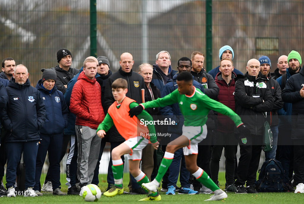24 November 2018; Attendees watch a training session during the 2018 FAI Coach Education Conference at IT Carlow, in Carlow. Photo by Harry Murphy/Sportsfile