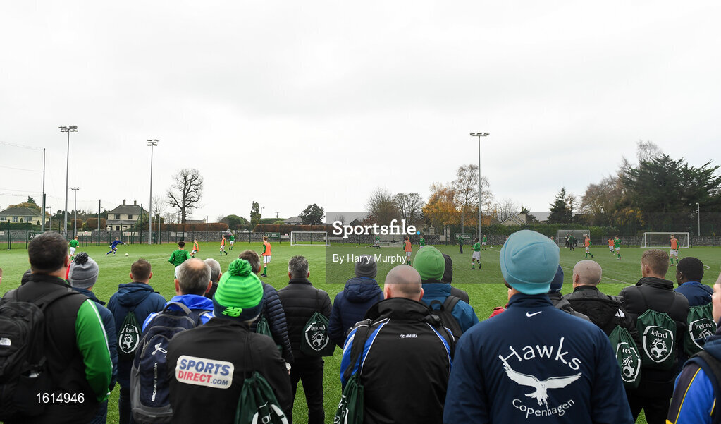 24 November 2018; Attendees watch a training session during the 2018 FAI Coach Education Conference at IT Carlow, in Carlow. Photo by Harry Murphy/Sportsfile