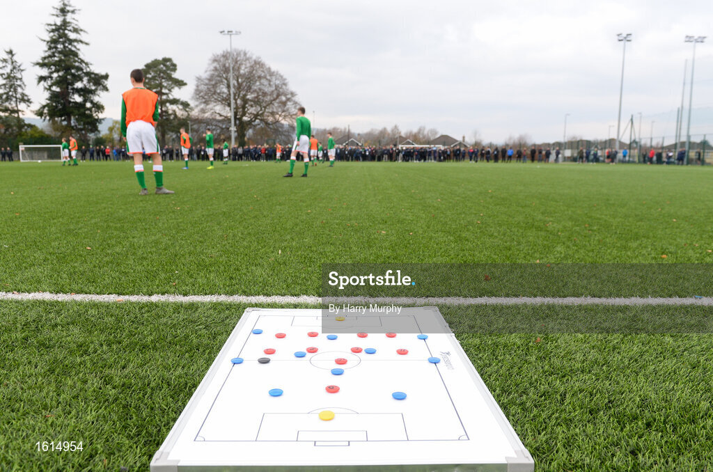 24 November 2018; A detailed view of a tactics board at a training session during the 2018 FAI Coach Education Conference at IT Carlow in Carlow. Photo by Harry Murphy/Sportsfile