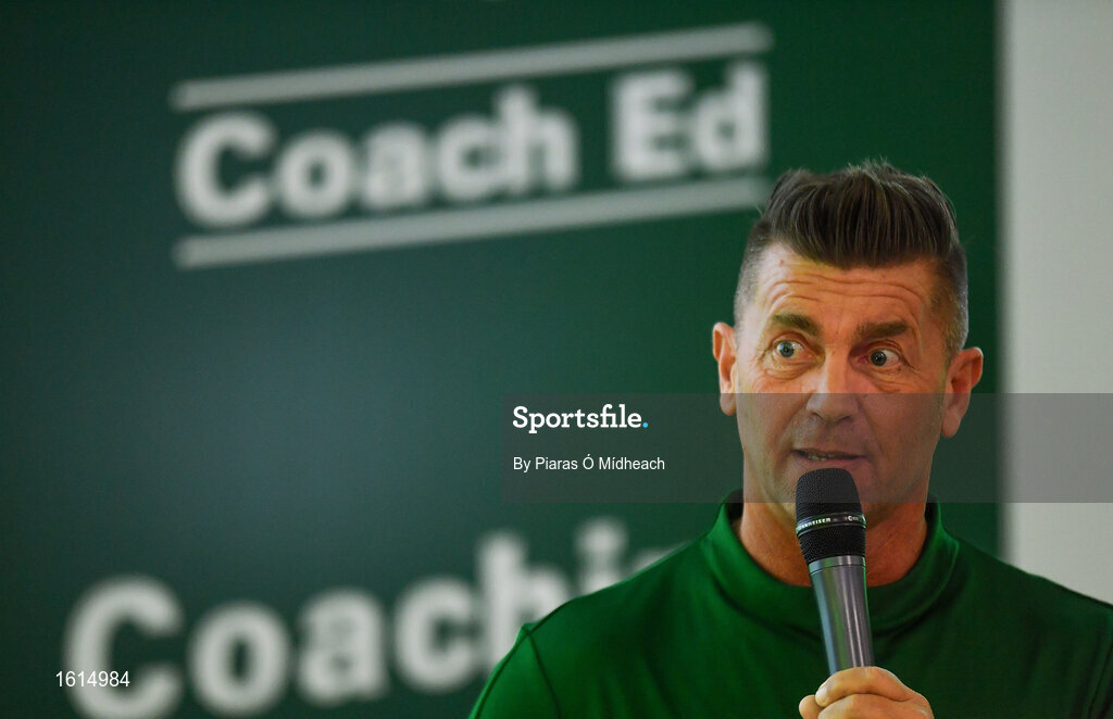 24 November 2018; Republic of Ireland Women's National team manager Colin Bell speaking during the 2018 FAI Coach Education Conference at IT Carlow in Carlow. Photo by Piaras Ó Mídheach/Sportsfile
