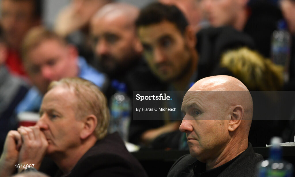 24 November 2018; UEFA CPD participant Paul Doolin during the 2018 FAI Coach Education Conference at IT Carlow in Carlow. Photo by Piaras Ó Mídheach/Sportsfile