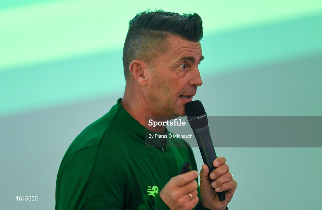 24 November 2018; Republic of Ireland Women's National team manager Colin Bell speaking during the 2018 FAI Coach Education Conference at IT Carlow in Carlow. Photo by Piaras Ó Mídheach/Sportsfile