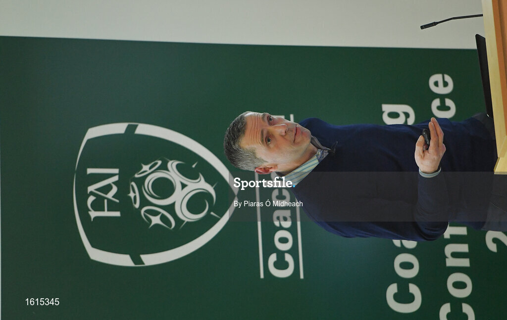 24 November 2018; Dr Seamus Murphy speaking during the 2018 FAI Coach Education Conference at IT Carlow in Carlow. Photo by Piaras Ó Mídheach/Sportsfile