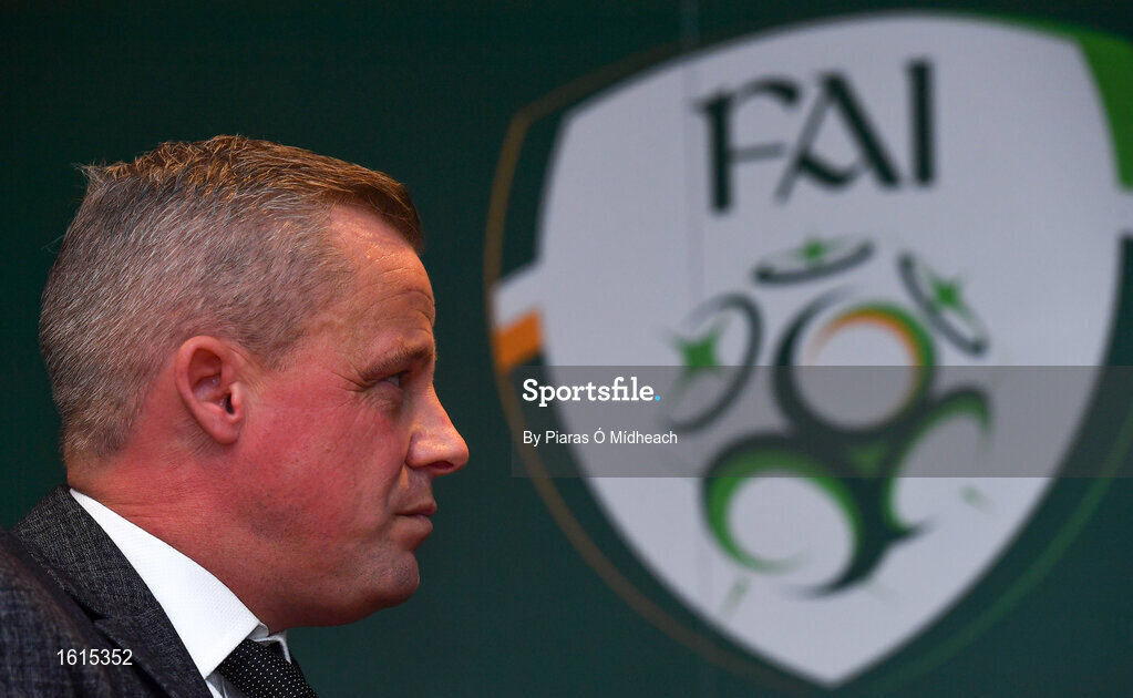 24 November 2018; Republic of Ireland U15 head coach Jason Donohue during the UEFA Elite Youth A Licence Graduation 2018 at The Talbot Hotel Carlow. Photo by Piaras Ó Mídheach/Sportsfile