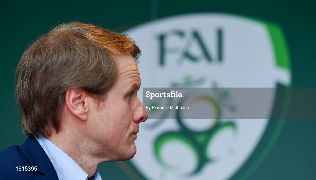 24 November 2018; Republic of Ireland U17 head coach Colin O'Brien during the UEFA Elite Youth A Licence Graduation 2018 at The Talbot Hotel Carlow. Photo by Piaras Ó Mídheach/Sportsfile