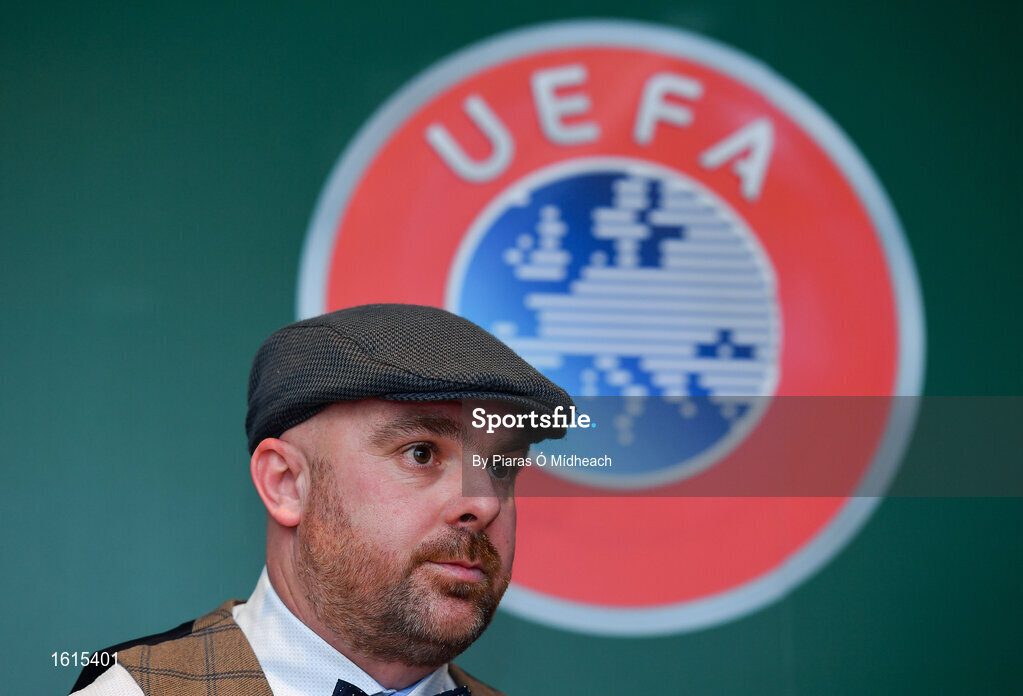 24 November 2018; Derek Boyle speaking during the UEFA Elite Youth A Licence Graduation 2018 at The Talbot Hotel Carlow. Photo by Piaras Ó Mídheach/Sportsfile