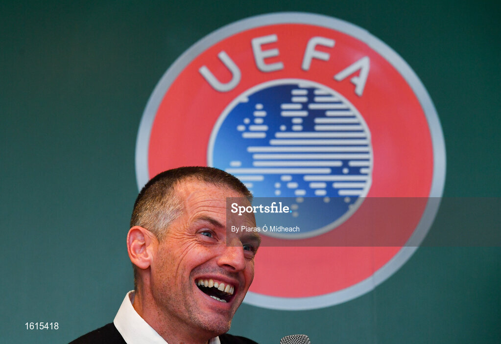 24 November 2018; Republic of Ireland U18 head coach Jim Crawford during the UEFA Elite Youth A Licence Graduation 2018 at The Talbot Hotel Carlow. Photo by Piaras Ó Mídheach/Sportsfile