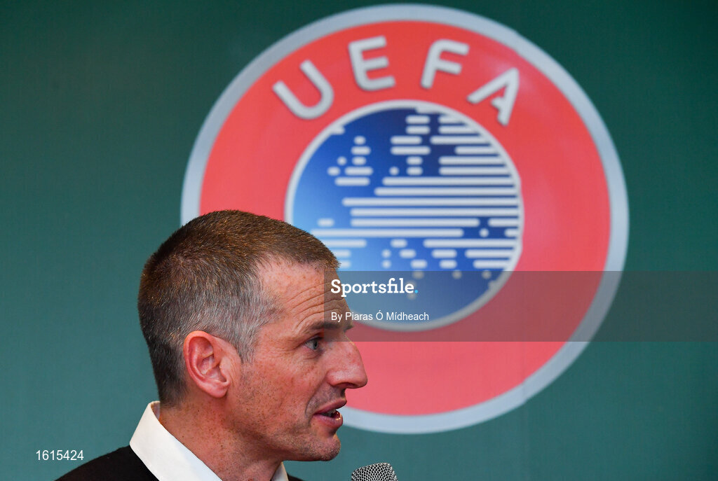 24 November 2018; Republic of Ireland U18 head coach Jim Crawford during the UEFA Elite Youth A Licence Graduation 2018 at The Talbot Hotel Carlow. Photo by Piaras Ó Mídheach/Sportsfile