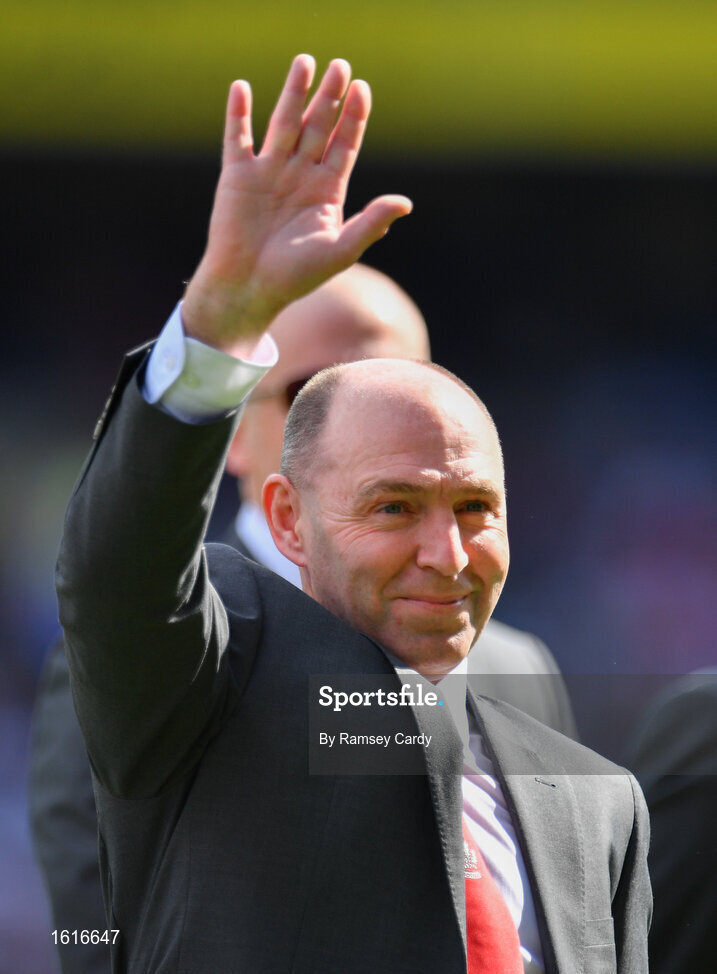 2 September 2018; Henry Downey of the Derry 1993 All-Ireland winning Jubilee team as the team are honoured prior to the GAA Football All-Ireland Senior Championship Final match between Dublin and Tyrone at Croke Park in Dublin. Photo by Ramsey Cardy/Sportsfile