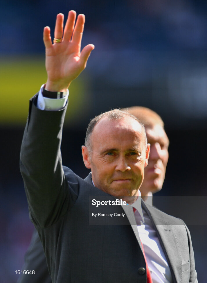 2 September 2018; Gary Coleman of the Derry 1993 All-Ireland winning Jubilee team as the team are honoured prior to the GAA Football All-Ireland Senior Championship Final match between Dublin and Tyrone at Croke Park in Dublin. Photo by Ramsey Cardy/Sportsfile