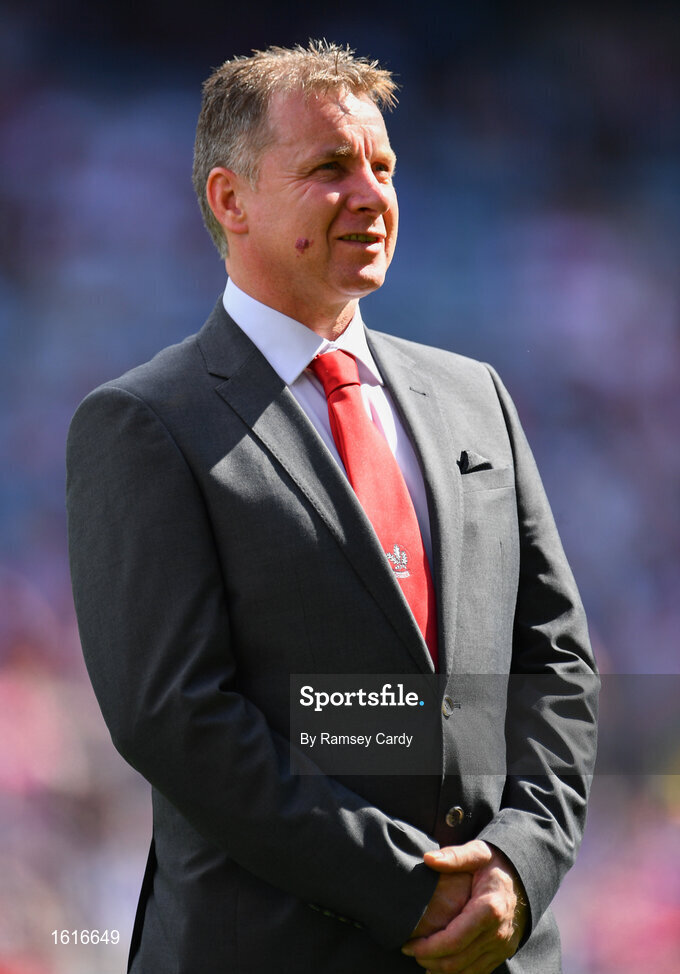 2 September 2018; Kieran McKeever of the Derry 1993 All-Ireland winning Jubilee team as the team are honoured prior to the GAA Football All-Ireland Senior Championship Final match between Dublin and Tyrone at Croke Park in Dublin. Photo by Ramsey Cardy/Sportsfile