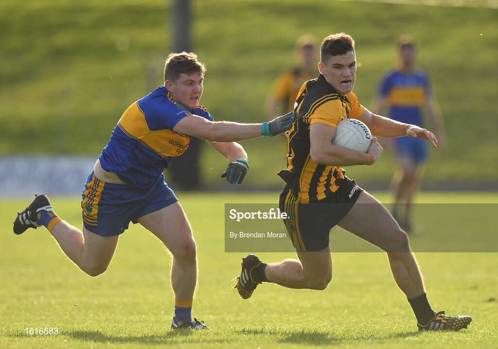 14 October 2018; Donal Lenihan of St Peter's Dunboyne in action against Iarla Hughes of Summerhill during the Meath County Senior Club Football Championship Final match between St Peter's Dunboyne and Summerhill at Páirc Tailteann in Navan, Meath. Photo by Brendan Moran/Sportsfile
