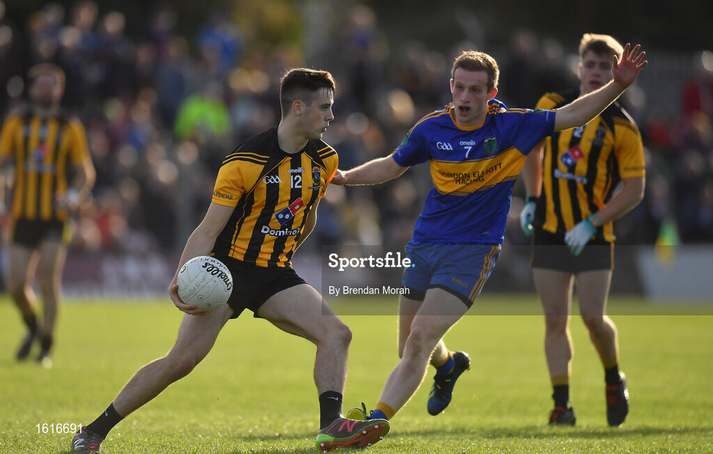 14 October 2018; Liam Byrne of St Peter's Dunboyne in action against Padraig Geraghty of Summerhill during the Meath County Senior Club Football Championship Final match between St Peter's Dunboyne and Summerhill at Páirc Tailteann in Navan, Meath. Photo by Brendan Moran/Sportsfile