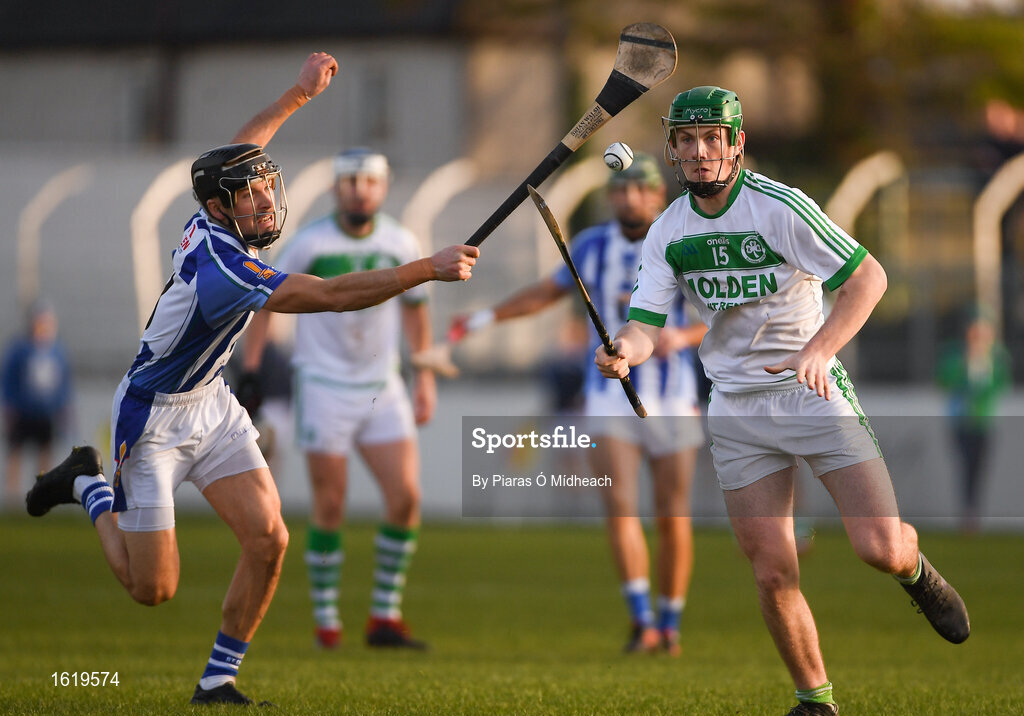 2 December 2018; Eoin Cody of Ballyhale Shamrocks in action against David O'Connor of Ballyboden St Enda's during the AIB Leinster GAA Hurling Senior Club Championship Final match Ballyboden St Enda's and Ballyhale Shamrocks at Netwatch Cullen Park in Carlow. Photo by Piaras Ó Mídheach/Sportsfile