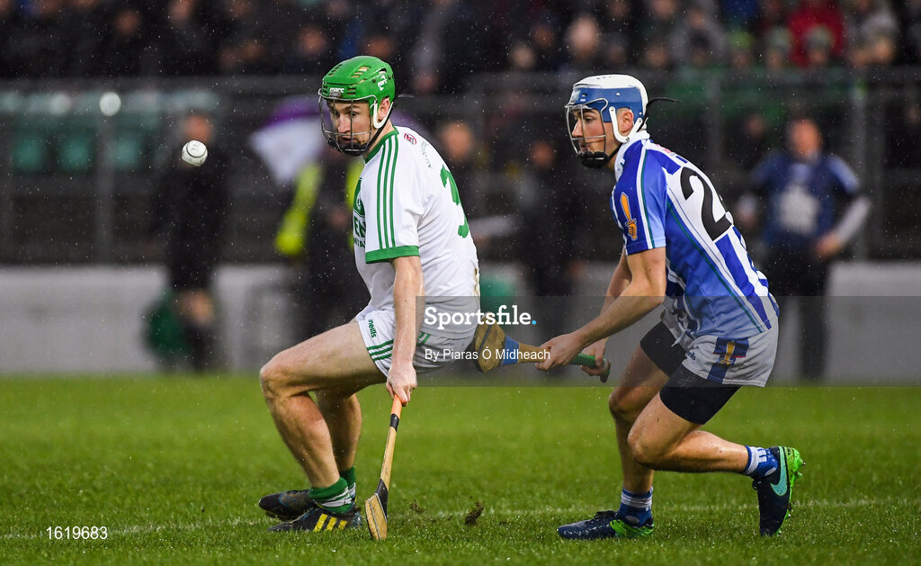 2 December 2018; Joey Holden of Ballyhale Shamrocks in action against Colm Basquel of Ballyboden St Enda's during the AIB Leinster GAA Hurling Senior Club Championship Final match Ballyboden St Enda's and Ballyhale Shamrocks at Netwatch Cullen Park in Carlow. Photo by Piaras Ó Mídheach/Sportsfile