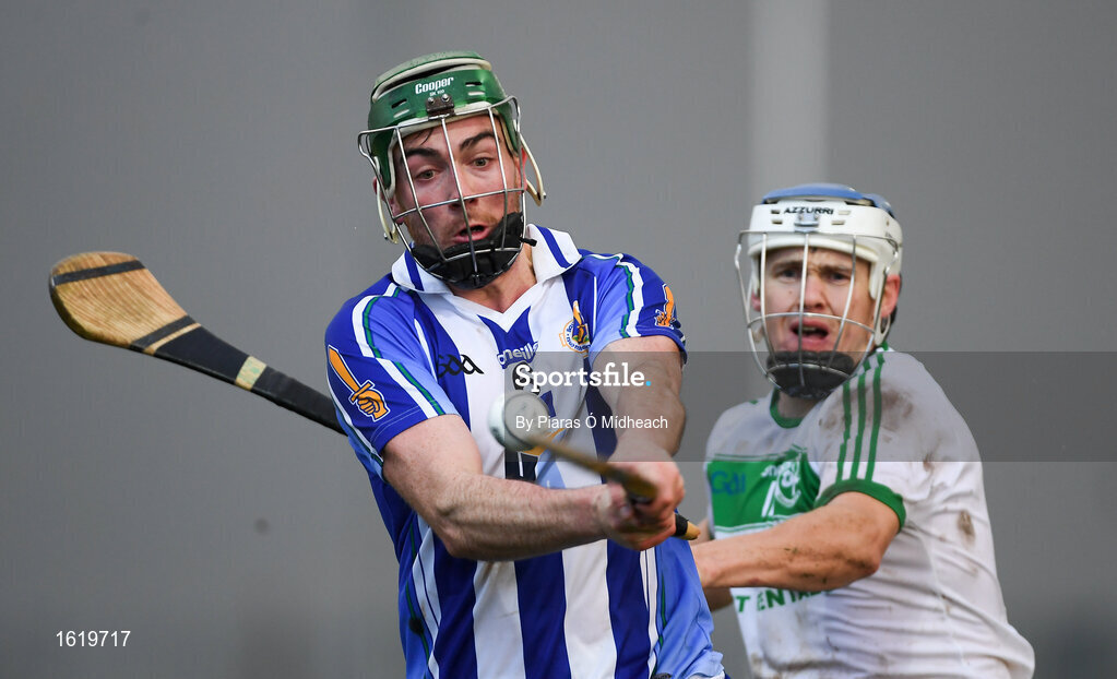 2 December 2018; Simon Lambert of Ballyboden St Enda's in action against TJ Reid of Ballyhale Shamrocks during the AIB Leinster GAA Hurling Senior Club Championship Final match Ballyboden St Enda's and Ballyhale Shamrocks at Netwatch Cullen Park in Carlow. Photo by Piaras Ó Mídheach/Sportsfile
