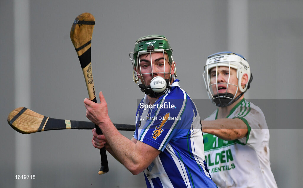 2 December 2018; Simon Lambert of Ballyboden St Enda's in action against TJ Reid of Ballyhale Shamrocks during the AIB Leinster GAA Hurling Senior Club Championship Final match Ballyboden St Enda's and Ballyhale Shamrocks at Netwatch Cullen Park in Carlow. Photo by Piaras Ó Mídheach/Sportsfile