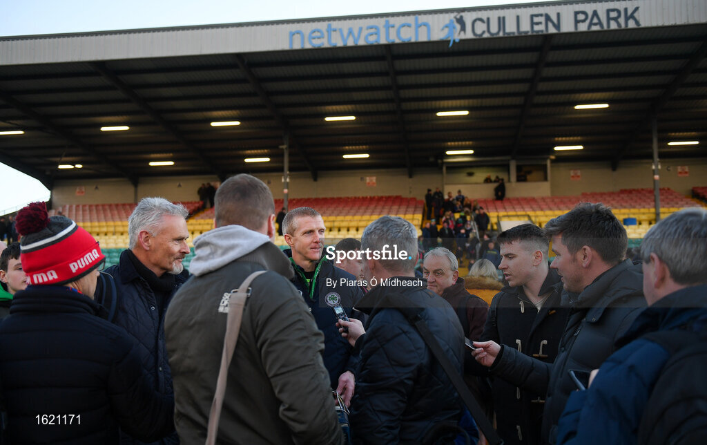 2 December 2018; Ballyhale Shamrocks manager Henry Shefflin is interviewed after the AIB Leinster GAA Hurling Senior Club Championship Final match Ballyboden St Enda's and Ballyhale Shamrocks at Netwatch Cullen Park in Carlow. Photo by Piaras Ó Mídheach/Sportsfile
