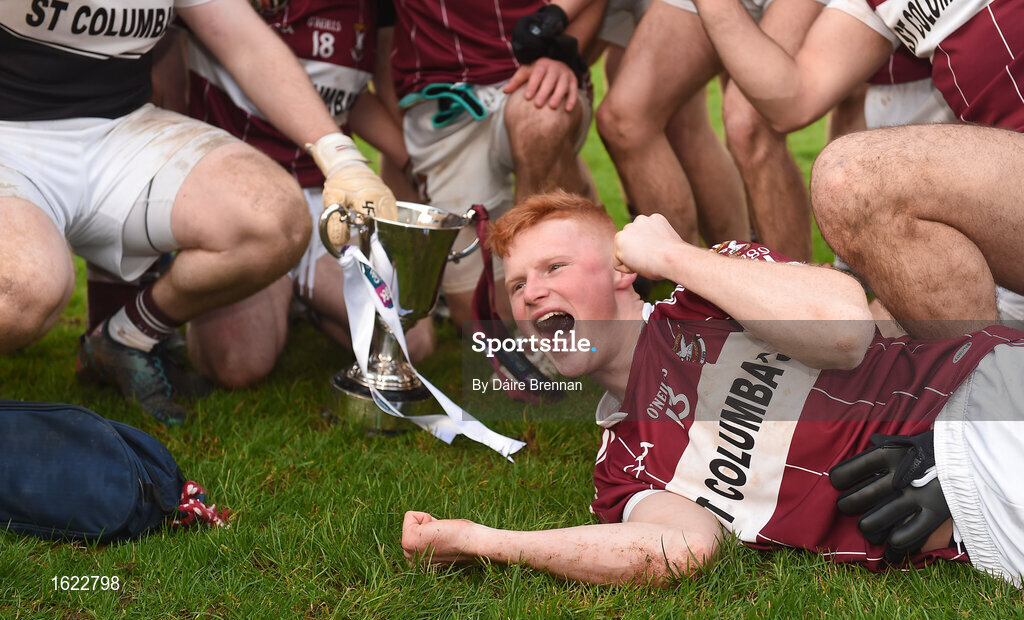 9 December 2018; Jayson Matthews of Mullinalaghta St Columba's celebrates after the AIB Leinster GAA Football Senior Club Championship Final match between Kilmacud Crokes and Mullinalaghta St Columba's at Bord na Móna O'Connor Park in Offaly. Photo by Daire Brennan/Sportsfile