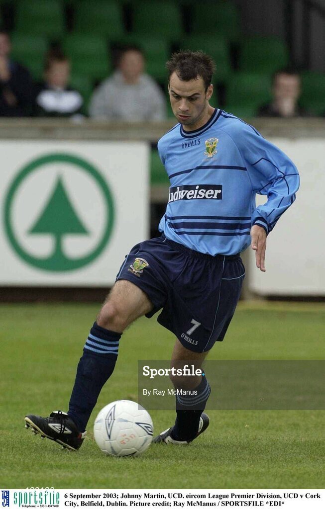 6 September 2003; Johnny Martin, UCD. eircom League Premier Division, UCD v Cork City, Belfield, Dublin. Picture credit; Ray McManus / SPORTSFILE *EDI*