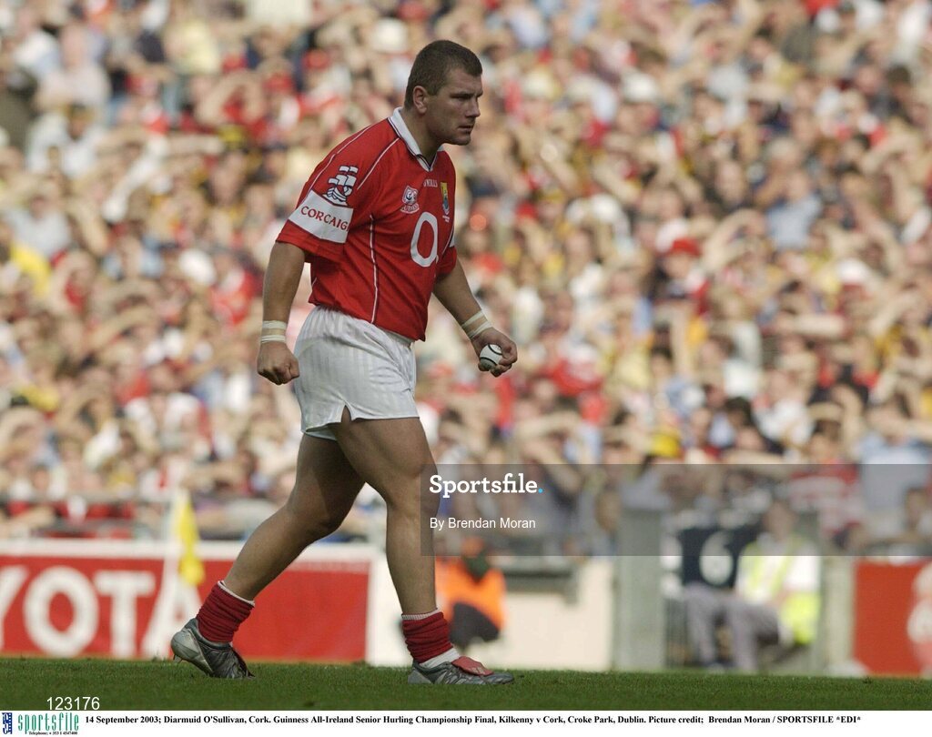 14 September 2003; Diarmuid O'Sullivan, Cork. Guinness All-Ireland Senior Hurling Championship Final, Kilkenny v Cork, Croke Park, Dublin. Picture credit;  Brendan Moran / SPORTSFILE *EDI*