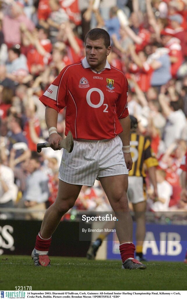 14 September 2003; Diarmuid O'Sullivan, Cork. Guinness All-Ireland Senior Hurling Championship Final, Kilkenny v Cork, Croke Park, Dublin. Picture credit; Brendan Moran / SPORTSFILE *EDI*