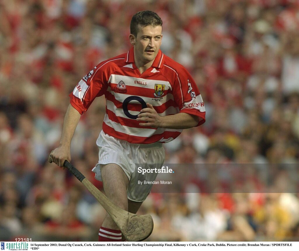14 September 2003; Donal Og Cusack, Cork. Guinness All-Ireland Senior Hurling Championship Final, Kilkenny v Cork, Croke Park, Dublin. Picture credit; Brendan Moran / SPORTSFILE *EDI*