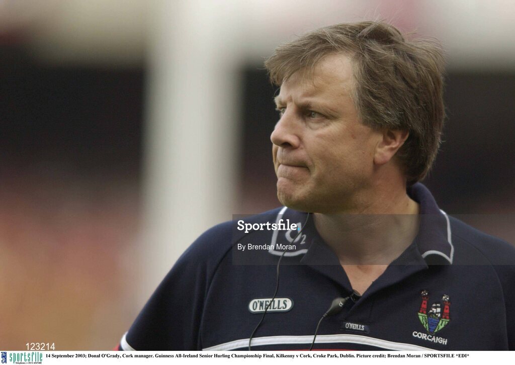 14 September 2003; Donal O'Grady, Cork manager. Guinness All-Ireland Senior Hurling Championship Final, Kilkenny v Cork, Croke Park, Dublin. Picture credit; Brendan Moran / SPORTSFILE *EDI*