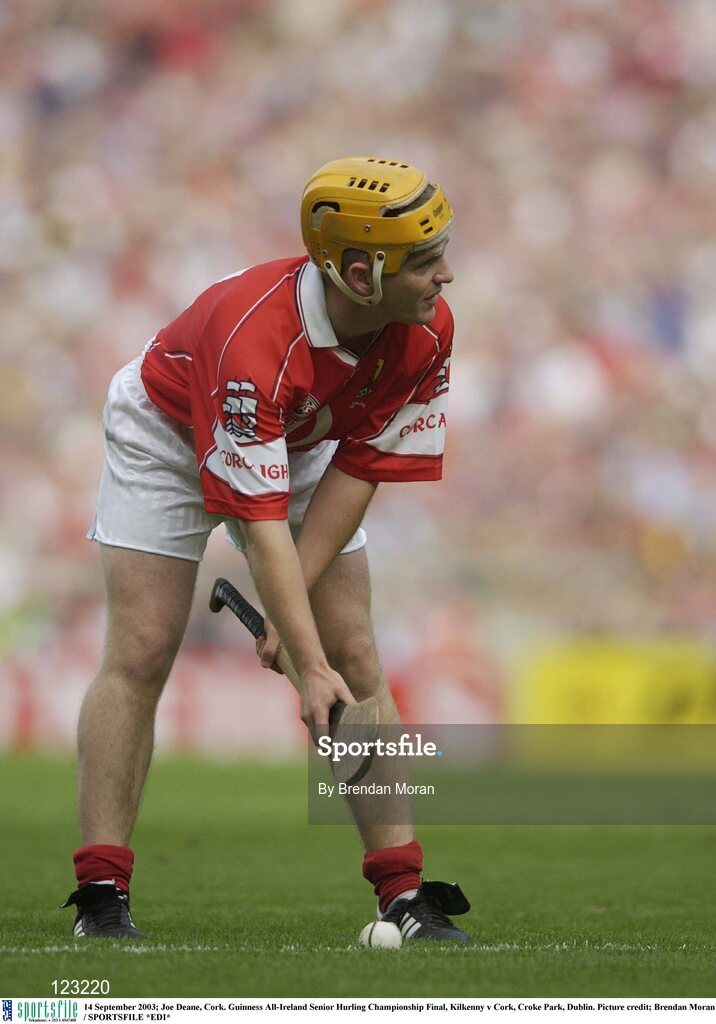 14 September 2003; Joe Deane, Cork. Guinness All-Ireland Senior Hurling Championship Final, Kilkenny v Cork, Croke Park, Dublin. Picture credit; Brendan Moran / SPORTSFILE *EDI*
