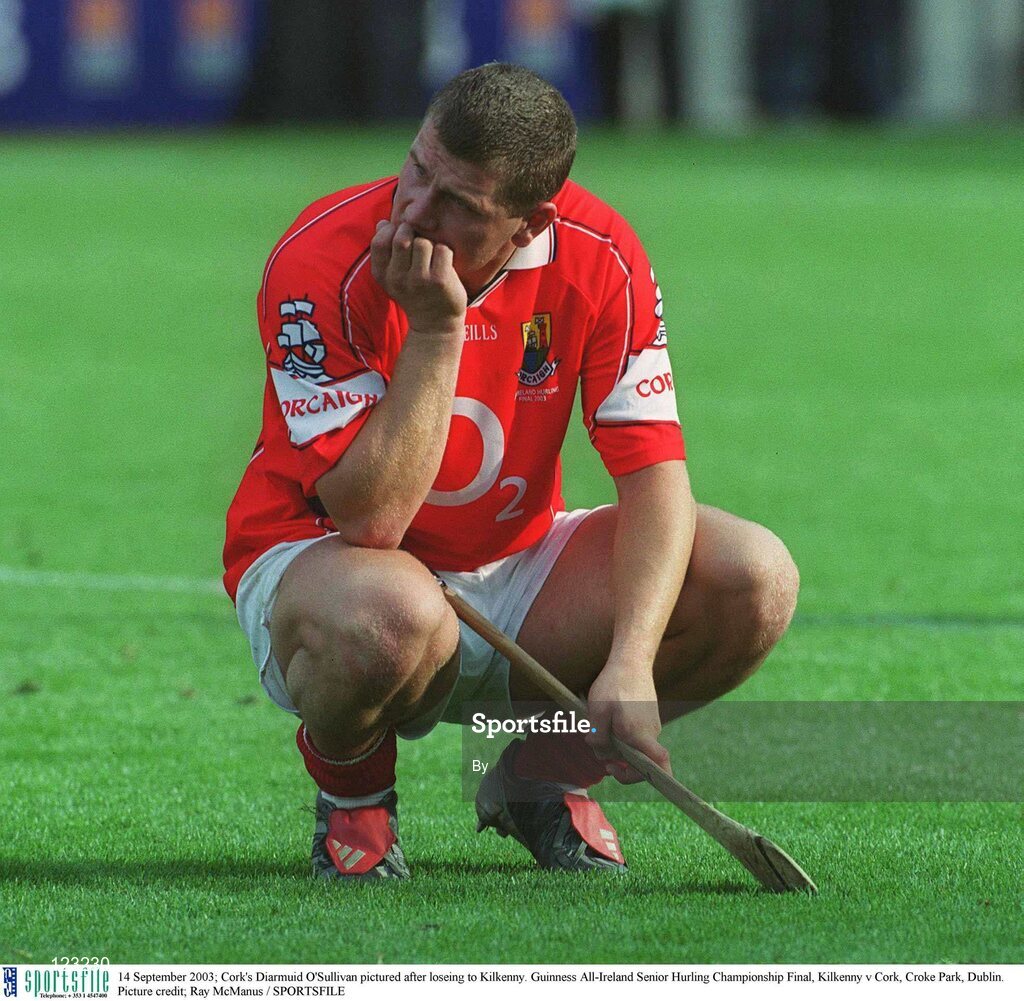14 September 2003; Cork's Diarmuid O'Sullivan pictured after loseing to Kilkenny. Guinness All-Ireland Senior Hurling Championship Final, Kilkenny v Cork, Croke Park, Dublin. Picture credit; Ray McManus / SPORTSFILE