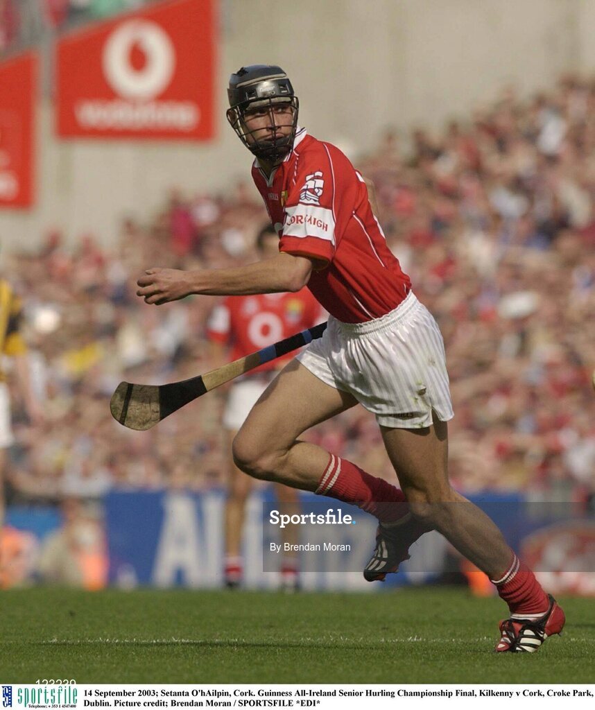 14 September 2003; Setanta O'hAilpin, Cork. Guinness All-Ireland Senior Hurling Championship Final, Kilkenny v Cork, Croke Park, Dublin. Picture credit; Brendan Moran / SPORTSFILE *EDI*