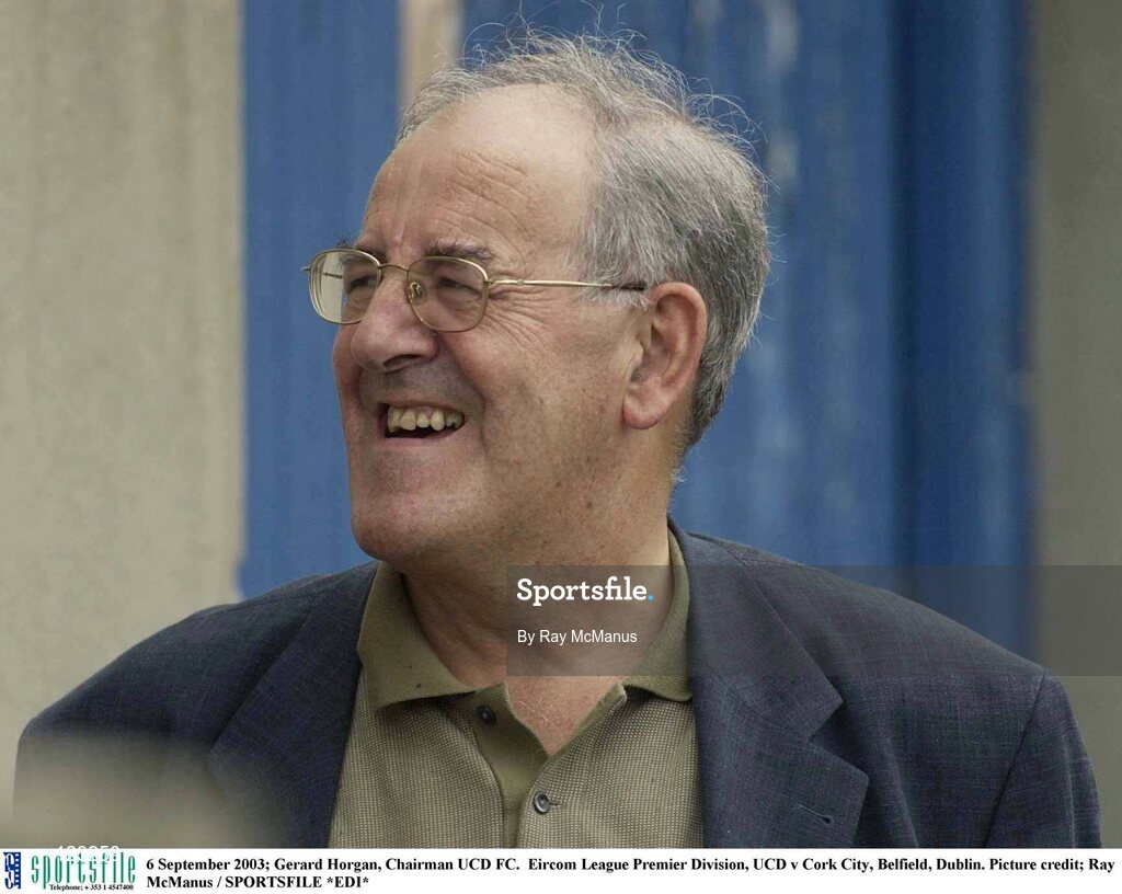 6 September 2003; Gerard Horgan, Chairman UCD FC.  Eircom League Premier Division, UCD v Cork City, Belfield, Dublin. Picture credit; Ray McManus / SPORTSFILE *EDI*