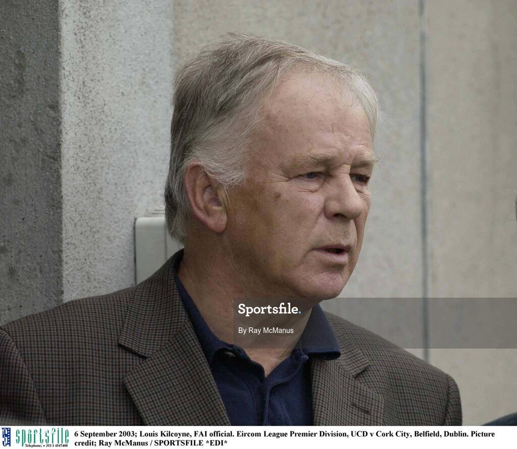 6 September 2003; Louis Kilcoyne, FAI official. Eircom League Premier Division, UCD v Cork City, Belfield, Dublin. Picture credit; Ray McManus / SPORTSFILE *EDI*