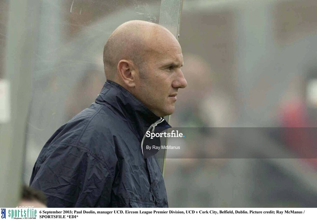 6 September 2003; Paul Doolin, manager UCD. Eircom League Premier Division, UCD v Cork City, Belfield, Dublin. Picture credit; Ray McManus / SPORTSFILE *EDI*