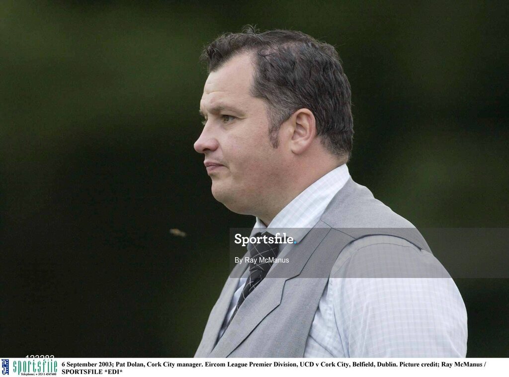 6 September 2003; Pat Dolan, Cork City manager. Eircom League Premier Division, UCD v Cork City, Belfield, Dublin. Picture credit; Ray McManus / SPORTSFILE *EDI*