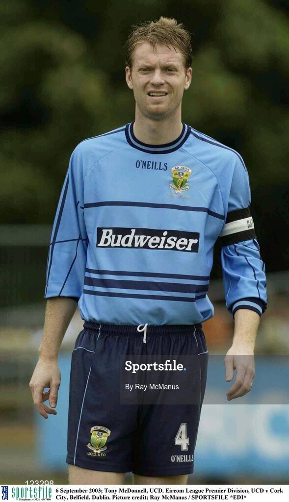 6 September 2003; Tony McDonnell, UCD. Eircom League Premier Division, UCD v Cork City, Belfield, Dublin. Picture credit; Ray McManus / SPORTSFILE *EDI*