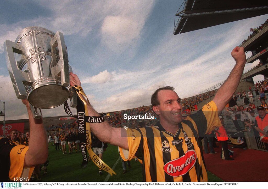 14 September 2003; Kilkenny's D.J Carey celebrates at the end of the match. Guinness All-Ireland Senior Hurling Championship Final, Kilkenny v Cork, Croke Park, Dublin. Picture credit; Damien Eagers / SPORTSFILE