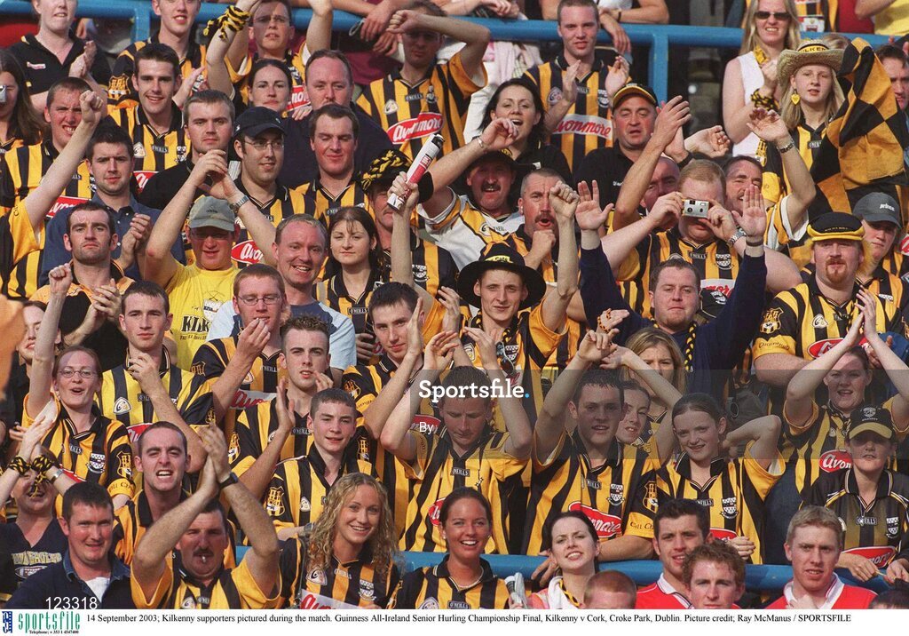14 September 2003; Kilkenny supporters pictured during the match. Guinness All-Ireland Senior Hurling Championship Final, Kilkenny v Cork, Croke Park, Dublin. Picture credit; Ray McManus / SPORTSFILE