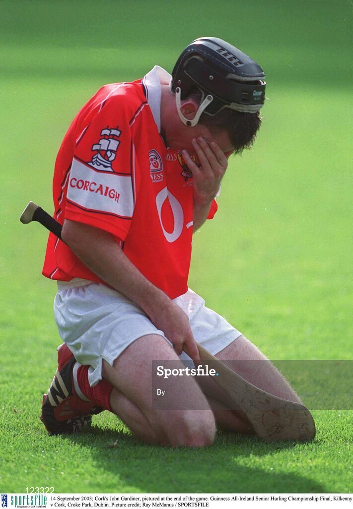 14 September 2003; Cork's John Gardiner, pictured at the end of the game. Guinness All-Ireland Senior Hurling Championship Final, Kilkenny v Cork, Croke Park, Dublin. Picture credit; Ray McManus / SPORTSFILE