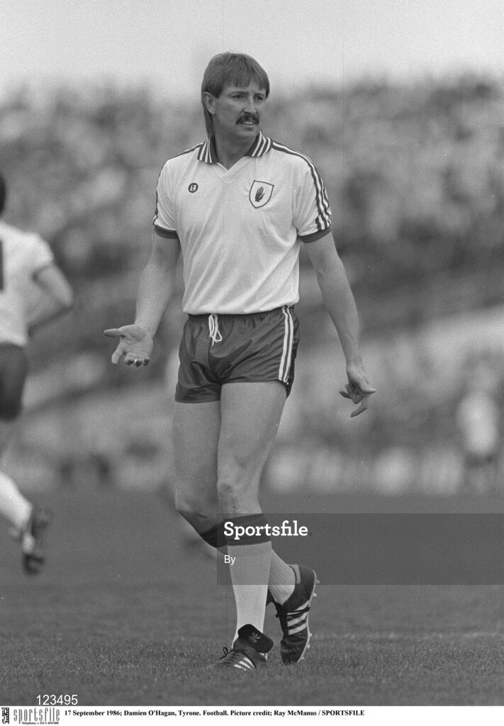 17 September 1986; Damien O'Hagan, Tyrone. Football. Picture credit; Ray McManus / SPORTSFILE