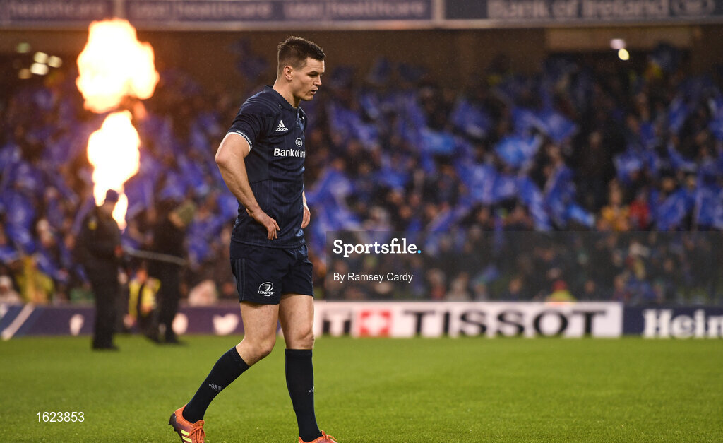 15 December 2018; Jonathan Sexton of Leinster ahead of the Heineken Champions Cup Pool 1 Round 4 match between Leinster and Bath at the Aviva Stadium in Dublin. Photo by Ramsey Cardy/Sportsfile