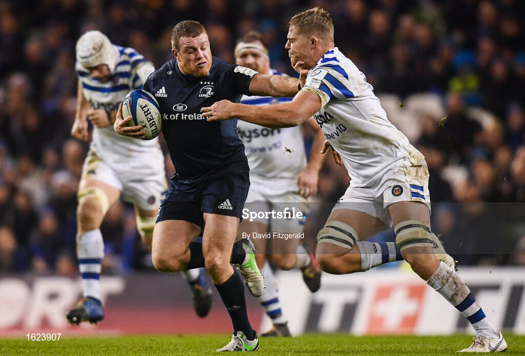15 December 2018; Seán Cronin of Leinster in action against Tom Ellis of Bath during the Heineken Champions Cup Pool 1 Round 4 match between Leinster and Bath at the Aviva Stadium in Dublin. Photo by David Fitzgerald/Sportsfile