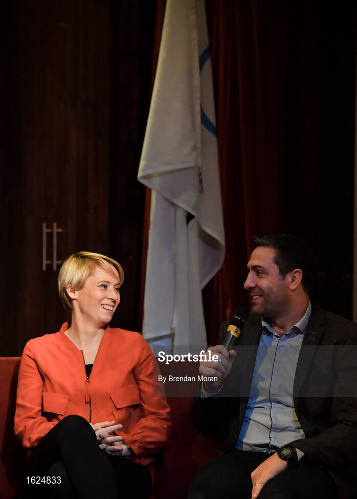 17 December 2018; ’Mental Strength and the Road to Tokyo’ is the first in a series of events hosted by Team Ireland’s Athletes’ Commission in the lead up to Tokyo 2020, focusing on mental fortitude during the qualification process of an Olympic cycle. The event was designed to prepare aspiring Olympians for their Olympic journey drawing on the experience of the Irish Olympic family. The event was attended by a wide spectrum of people across 20 sports, from junior athletes to seasoned Olympians. Speaking at the event is Irish Olympian Kenneth Egan. Photo by Brendan Moran/Sportsfile