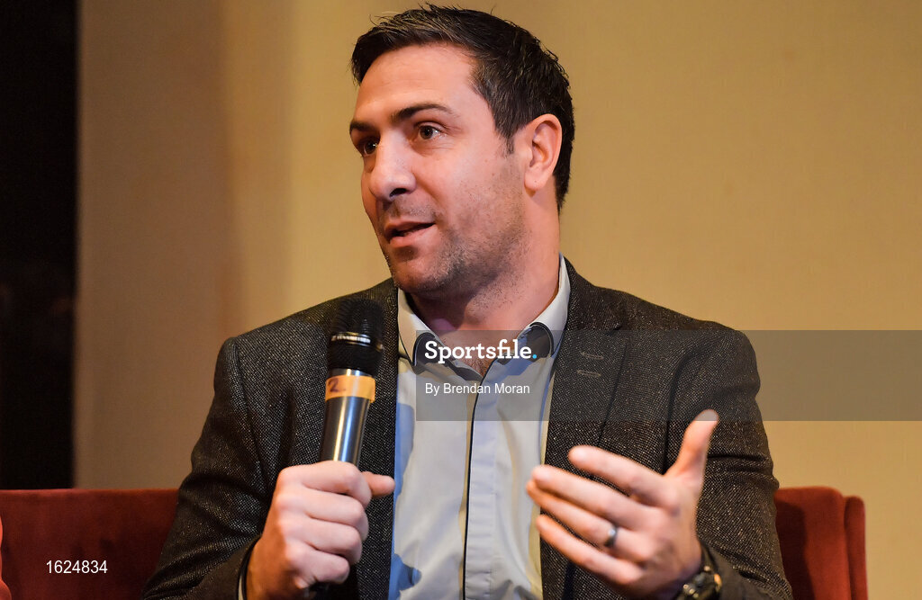 17 December 2018; ’Mental Strength and the Road to Tokyo’ is the first in a series of events hosted by Team Ireland’s Athletes’ Commission in the lead up to Tokyo 2020, focusing on mental fortitude during the qualification process of an Olympic cycle. The event was designed to prepare aspiring Olympians for their Olympic journey drawing on the experience of the Irish Olympic family. The event was attended by a wide spectrum of people across 20 sports, from junior athletes to seasoned Olympians. Speaking at the event is Irish Olympian Kenneth Egan. Photo by Brendan Moran/Sportsfile
