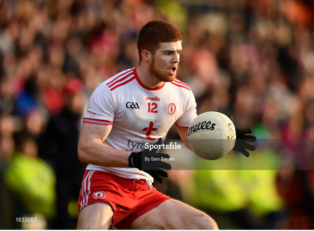 13 January 2019; Cathal McShane of Tyrone during the Bank of Ireland Dr McKenna Cup semi-final match between Tyrone and Derry at the Athletic Grounds in Armagh. Photo by Sam Barnes/Sportsfile